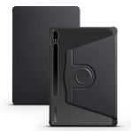 Gpack Samsung Galaxy Tab S8 Plus SM-X800 Kılıf Termik Arkası Şeffaf Smart Kapaklı Kalem Bölmeli T1 Siyah