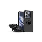 GPACK Tecno Spark 20 Pro ile uyumlu Kılıf Montreal Yüzüklü Mıknatıslı Silikon, Siyah