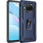 Gpack Xiaomi Mi 10T Lite Vega Tank Koruma Standlı Yüzüklü Mıknatıslı Lacivert Kılıf
