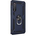Gpack Xiaomi Mi 9 Çift Katmanlı Tank Yüzüklü Mıknatıslı Vega Kapak Lacivert Cep Telefonu Kılıf
