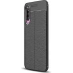 Gpack Xiaomi Mi 9 Niss Deri Görünümlü Siyah Silikon Kılıf