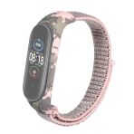 Gpack Xiaomi Mi Band 5 Kumaş Cırtcırt Kamuflaj Desenli Bronz Kordon