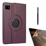Gpack Xiaomi Mi Pad 6 Kılıf Kapaklı Standlı 360 Dönebilen Koruma DN22 + Nano + Kalem Mor