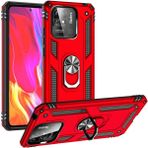 Gpack Xiaomi Poco C40 Vega Sert Silikon Tank Standlı Yüzüklü Mıknatıslı Kırmızı Kılıf
