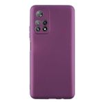 GPACK Xiaomi Poco M4 Pro 4G ile uyumlu Kılıf Mat Lüx Kamera Korumalı Premier Mat Silikon, Mürdüm