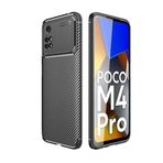 GPACK Xiaomi Poco M4 Pro 4G ile uyumlu Kılıf Negro Karbon Kamera Korumalı Silikon Lüx, Siyah