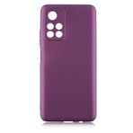 GPACK Xiaomi Poco M4 Pro 5G ile uyumlu Kılıf Mat Korumalı Premier Silikon, Mürdüm