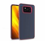 Gpack Xiaomi Poco X3 Flora Sert Silikon Arkası Cam Şeffaf Kırmızı Cep Telefonu Kılıfı
