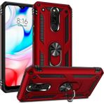 Gpack Xiaomi Redmi 8 Çift Katmanlı Tank Yüzüklü Mıknatıslı Vega Kapak Kırmızı Cep Telefonu Kılıf