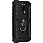 Gpack Xiaomi Redmi 8 Çift Katmanlı Tank Yüzüklü Mıknatıslı Vega Kapak Siyah Cep Telefonu Kılıf
