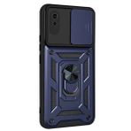Gpack Xiaomi Redmi 9A Tank Aramid Sürgülü Vega Yüzüklü Lacivert Kılıf