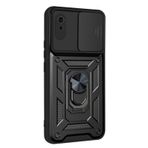 Gpack Xiaomi Redmi 9A Tank Aramid Sürgülü Vega Yüzüklü Siyah Kılıf