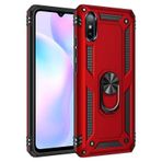 Gpack Xiaomi Redmi 9A Tank Koruma Vega Standlı Yüzüklü Mıknatıslı Kırmızı Kılıf
