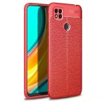 Gpack Xiaomi Redmi 9C Niss Silikon Deri Görünümlü Kırmızı Kılıf
