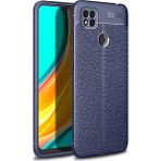 Gpack Xiaomi Redmi 9C Niss Silikon Deri Görünümlü Lacivert Kılıf