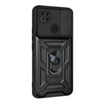 Gpack Xiaomi Redmi 9C Tank Aramid Sürgülü Vega Yüzüklü Siyah Kılıf