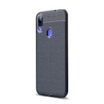 Gpack Xiaomi RedMi Note 7 Niss Deri Görünümlü Lacivert Silikon Kılıf