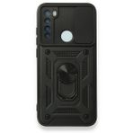 Gpack Xiaomi Redmi Note 8 Kılıf Tank Aramid Sürgülü Vega Yüzüklü + Siyah Nano