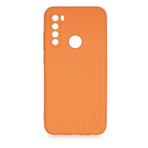 Gpack Xiaomi Redmi Note 8 Mara Silikon Mat Soft Kamera Korumalı Lansman Turuncu Kılıf