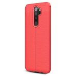 Gpack Xiaomi Redmi Note 8 Pro Niss Deri Görünümlü Lacivert Silikon Kılıf