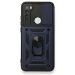 Gpack Xiaomi Redmi Note 8 Pro Tank Aramid Sürgülü Vega Yüzüklü Lacivert Kılıf