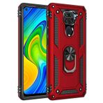 Gpack Xiaomi Redmi Note 9 Tank Koruma Vega Standlı Yüzüklü Mıknatıslı Kırmızı Kılıf