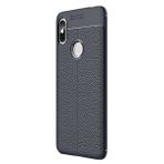 Gpack Xiaomi Redmi S2 Niss Deri Dokumalı Koruyucu Lacivert Silikon Kılıf