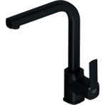 GPD Siyah Eviye Bataryası Armatürü Pedra Tek Gövde 268 mm Yükseklik ve 188 mm Çıkış Ucu ile Su Tasarruflu MTE160-S