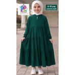 Gpkids 3kat Büzgülü Çocuk Feracesi Zümrüt Yeşili - 8