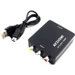 Gplus Av To HDMI Mini Switch Rca Composit Audio Video HDMI Görüntü Çevirici Full Hd ve 720P Dönüştürücü - Siyah