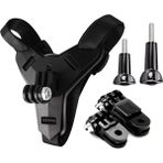 Gplus GP524 5 Parça Gopro Eken Sjcam Xiomi Aksiyon Kamera Tutuculu Jaw Mount Motor Kask Çene Tutma Aparatı 5 Parça Motor Kask Tutucu Set Siyah