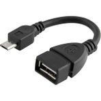 Gplus MC215 Otg UTV007 Micro To Usb2.0 Dönüştürücü Adaptör 15 cm Kablo Android Uyumlu Siyah