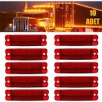 Gpr 12 Volt 18 Ledli Yan Marker LED Lamba Dorse Kamyon Kırmızı 10 Adet