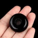 GQGQA 30 MM 2 adet yuvarlak büyük delik doğal taş boncuk el işi, gevşek değerli taş, kristal boncuk takı yapımı, DIY projeleri