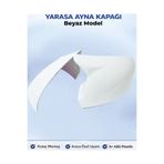 GR-AKS VOLKSWAGEN GOLF 7 2012+ ARACA ÖZEL BEYAZ BOYALI YARASA AYNA KAPAĞI A+