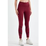 GRAB Kadın Bordo Lazer Kesim Garnili Spor Tayt