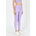 GRAB Parlak Yandan Dikişsiz Lila Tayt