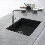 Gradde Siyah Tek Göz 40 cm x 50 cm T,üstü,altı, Granit Evye GR50