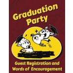 Graduation Party Guest Registration and Words of Encouragements: Burgundy & Gold color for the High School or College Grad open house, where visitors, ... Makes a great keepsake for years to come.