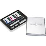 Graf Von Faber-Castell Faber-Castell Grip 2011 Dolma Kalem Kaligrafi Set Gümüş - Renkli