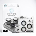 Grafent Safir iPhone 17 Pro/17 Pro Max Gri Lens Koruyucu - Çizilme Direnci, Tam Kamera Kaplama