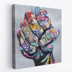 Graffiti Sokak Sanatı Pop Art Banksy Dekoratif Kanvas Tablo, Duvar Dekoru 5338