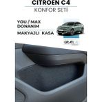Graficar Citroen C4 Konfor Seti Araç Içi Eşya Saklama Cepleri Kumaş Kaplama Ses Giderici Set - YOU/MAX
