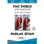 Graficar Design Fiat Doblo ile Uyumlu Stop Çerçevesi Sticker Kolay Uygulama Uzun Ömürlü, Parlak Siyah