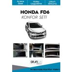 Graficar Design Honda Cıvıc FD6 ile Uyumlu Konfor Seti Araç İçi Saklama Ceplerine Özel Kaplama