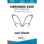 Graficar Design Mercedes E250 ile Uyumlu Stop Çerçevesi Sticker Kolay Uygulama Uzun Ömürlü Folyo Araca Özel Kesim, Mat Siyah