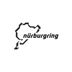Graficar Design Nürburgring Sticker ile Uyumlu, Etiket, Araç Sticker, 15x10cm, Siyah