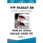 Graficar Design Volkswagen Passat ile Uyumlu B8 Stop Çerçevesi Sticker Kolay Uygulama Uzun Ömürlü, Parlak Siyah