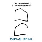 Graficar Design Volkswagen Polo ile Uyumlu Mk6 Stop Çerçevesi Sticker Kolay Uygulama Uzun Ömürlü, Parlak Siyah