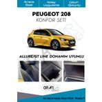 Graficar Peugeot 208 Konfor Seti-Kumaş Kaplama-Araç Içi Eşya Ses Izolasyon Amaçlı Kaplama "Allure/Gt Uyumlu"